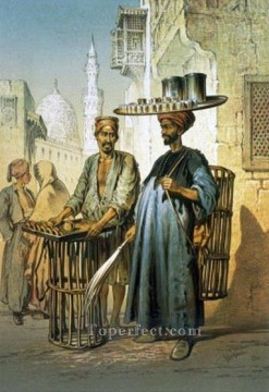  Amadeo Oil Painting - The Tea Seller from Souvenir of Cairo 1862 Amadeo Preziosi Neoclassicism Romanticism
